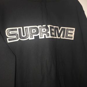 Supreme perforated leather hooded